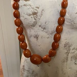 Amber bead necklace 20”